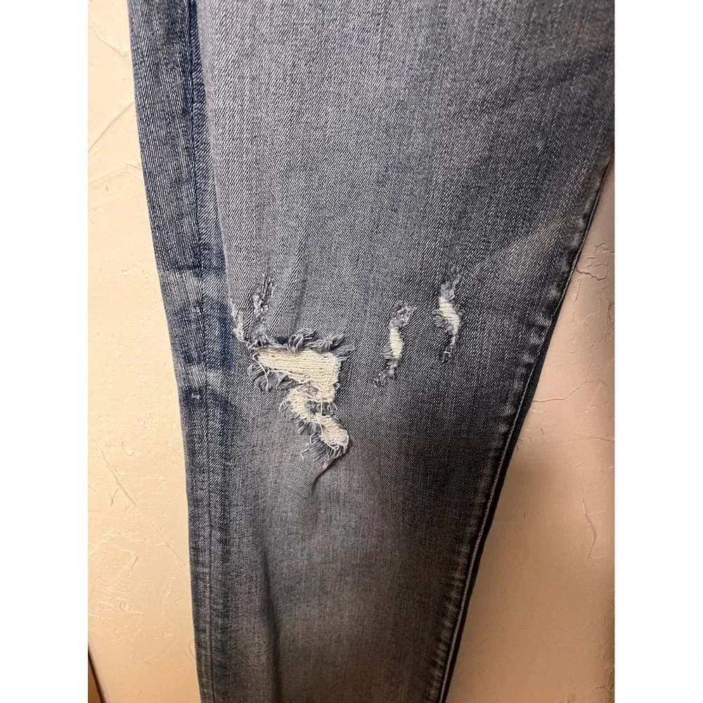 Judy‎ Blue Distressed Boyfriend Fit Jeans Medium Wash Button Fly Size 13/31
